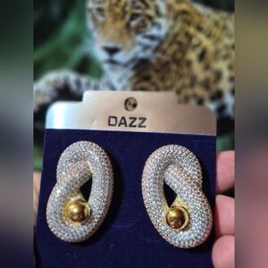 Gold and Silver Women's Loop Earrings